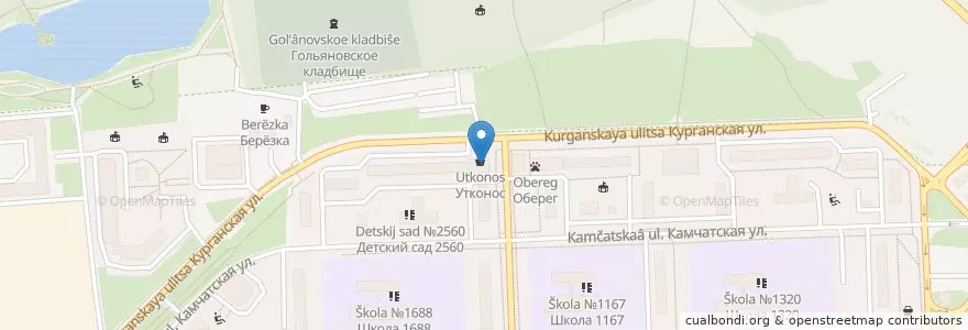 Mapa de ubicacion de Кафе Берёзки en Rusland, Centraal Federaal District, Moskou, Восточный Административный Округ, Район Гольяново.