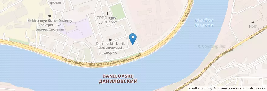 Mapa de ubicacion de Библиотека № 269 en Rusia, Distrito Federal Central, Москва, Южный Административный Округ, Даниловский Район.