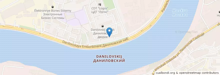 Mapa de ubicacion de ГУ ЦСО «Даниловский» (филиал) en Rusland, Centraal Federaal District, Moskou, Южный Административный Округ, Даниловский Район.