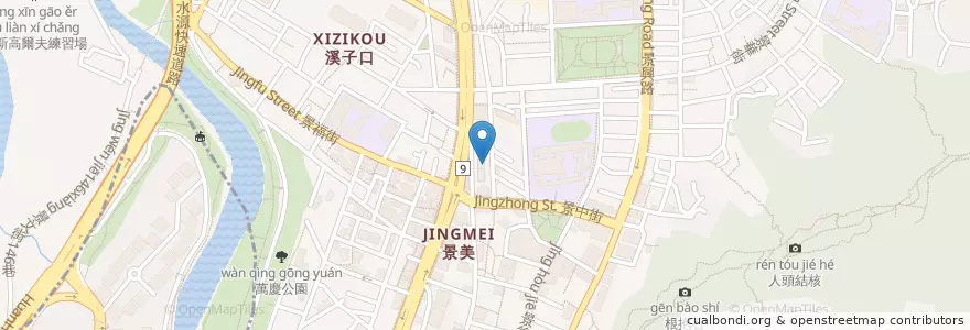 Mapa de ubicacion de 平野屋日本料理 en 臺灣, 新北市, 臺北市, 文山區.