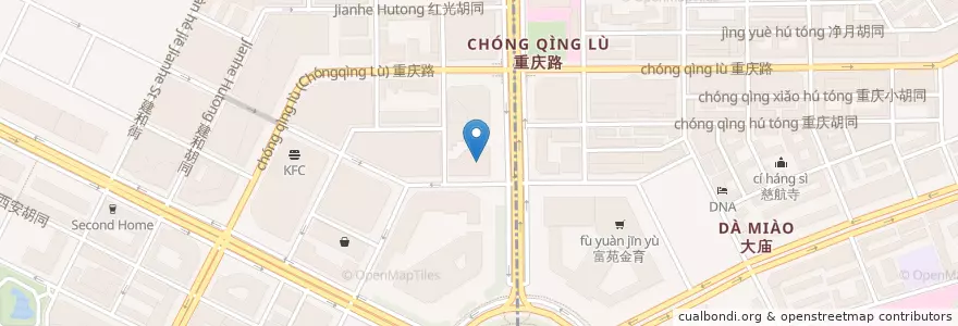 Mapa de ubicacion de 中国工商银行 en 中国, 吉林省, 长春市, 朝阳区, 重庆街道.