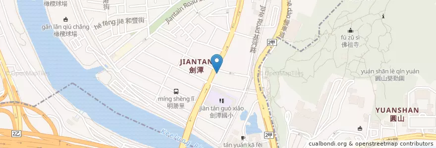 Mapa de ubicacion de 85度C en 臺灣, 新北市, 臺北市, 士林區.