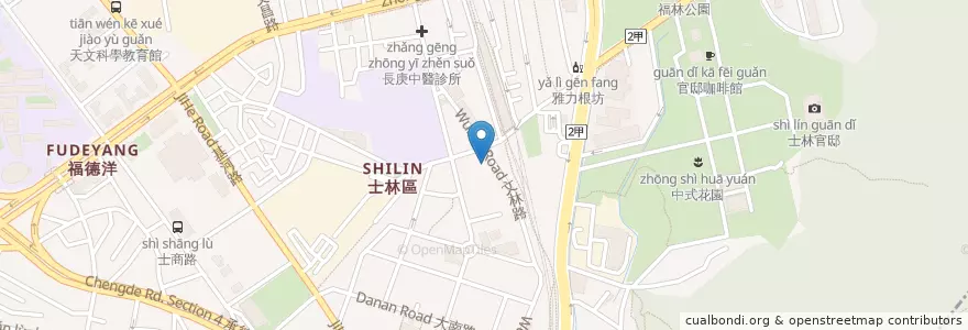 Mapa de ubicacion de 中華動物醫院 en 臺灣, 新北市, 臺北市, 士林區.