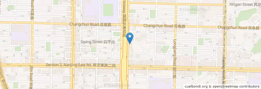Mapa de ubicacion de 三花日式料理 en Taiwán, Nuevo Taipéi, Taipéi, 中山區.