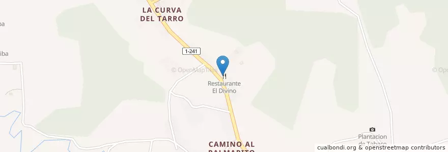 Mapa de ubicacion de Restaurante El Divino en Cuba, Pinar Del Río, Viñales.