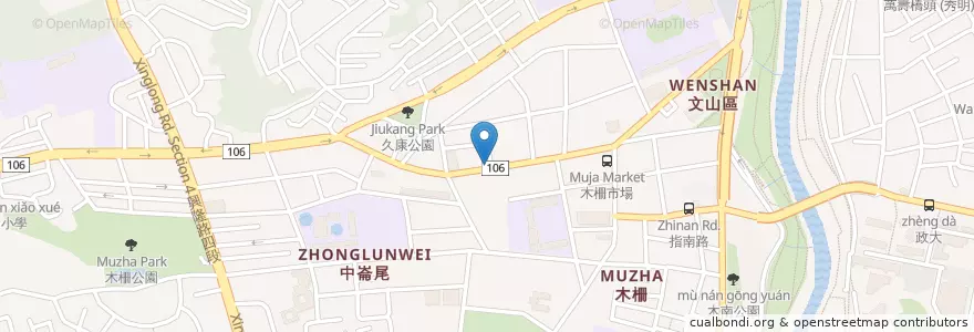 Mapa de ubicacion de 八方雲集 en Taiwan, Nuova Taipei, Taipei, 文山區.