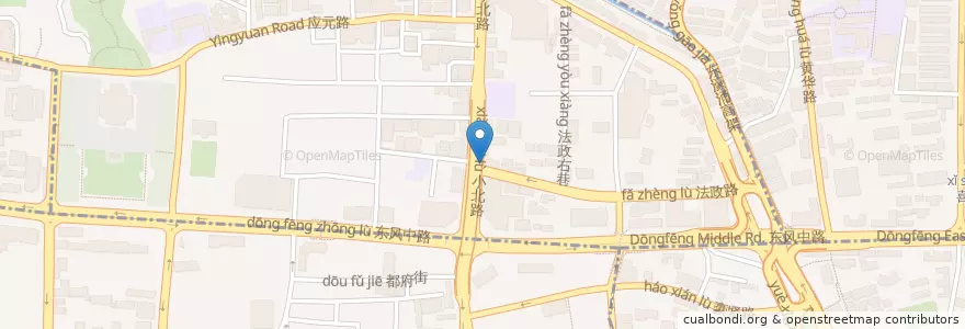 Mapa de ubicacion de 建设银行 en الصين, غوانغدونغ, 广州市, 越秀区, 洪桥街道.