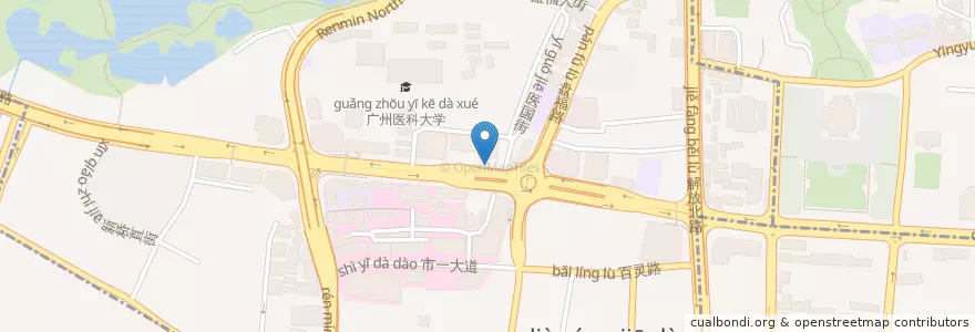 Mapa de ubicacion de McDonald's en 중국, 광둥성, 광저우시, 越秀区, 六榕街道.