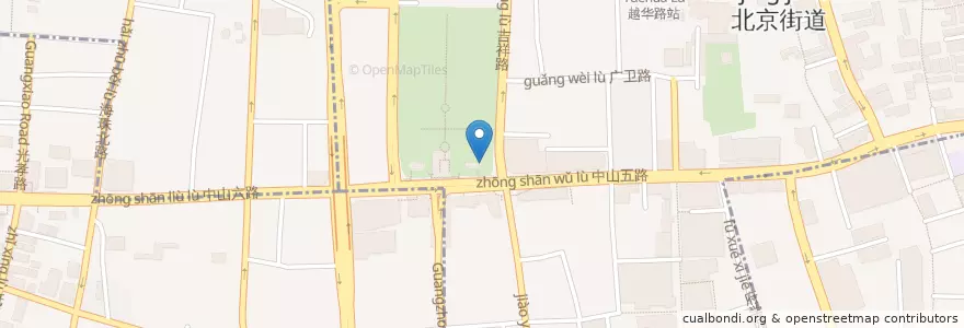 Mapa de ubicacion de Starbucks en China, Provincia De Cantón, Cantón, 越秀区, 北京街道.