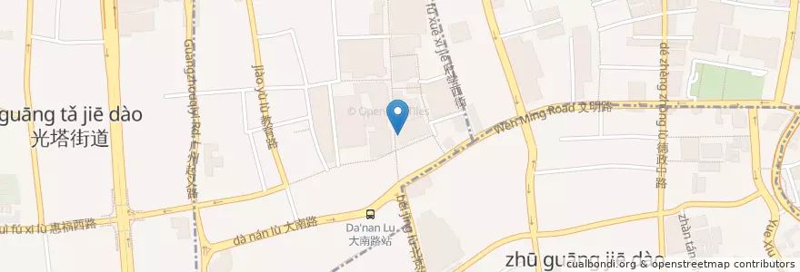 Mapa de ubicacion de Pizza Hut en China, Guangdong, Guangzhou City, Yuexiu District, 北京街道.