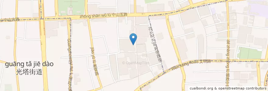 Mapa de ubicacion de 麦当劳 en الصين, غوانغدونغ, 广州市, 越秀区, 北京街道.