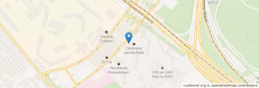 Mapa de ubicacion de ВТБ en Rusia, Distrito Federal Central, Москва, Южный Административный Округ, Район Нагатино-Садовники.