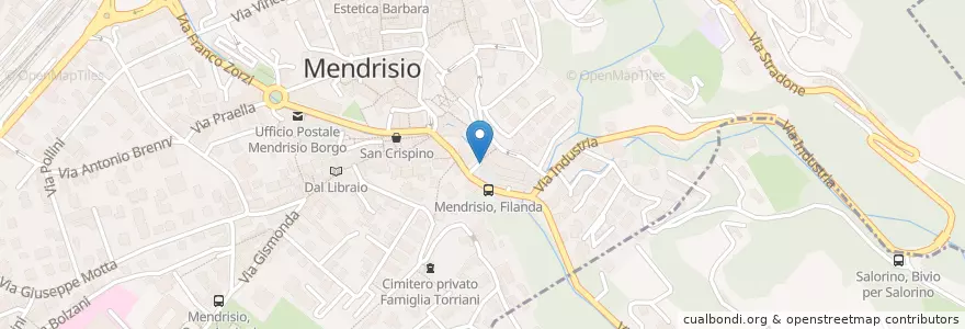 Mapa de ubicacion de Pub 25 en 스위스, Ticino, Distretto Di Mendrisio, Circolo Di Mendrisio, Mendrisio.