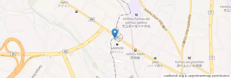 Mapa de ubicacion de ガスト en Japon, Tokyo, 国立市.