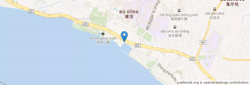 Mapa de ubicacion de PASTi Pasta義式廚房 en Taiwan, Nuova Taipei, Distretto Di Tamsui.