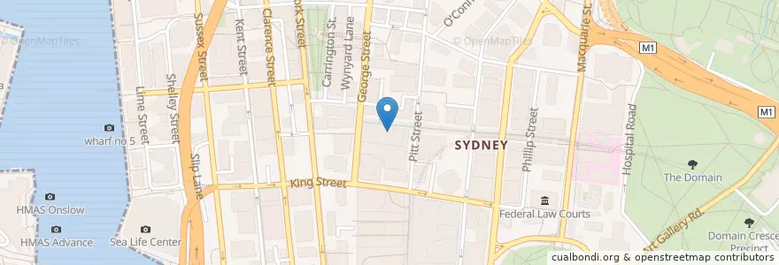Mapa de ubicacion de Prime Steak Restaurant en Australia, New South Wales, Council Of The City Of Sydney, Sydney.