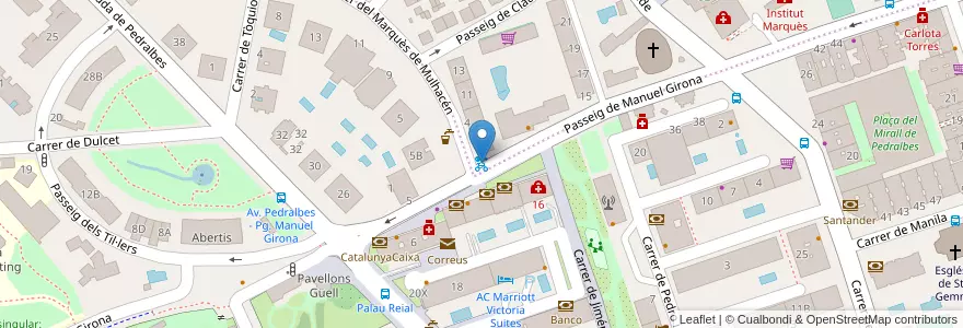 Mapa de ubicacion de 304 - Manuel Girona 7 en 西班牙, Catalunya, Barcelona, Barcelonès, Barcelona.