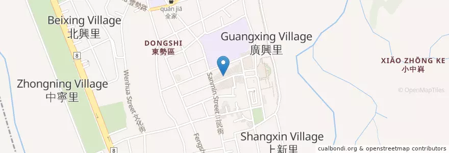 Mapa de ubicacion de DIDI DOMO en Taiwan, Taichung, 東勢區.
