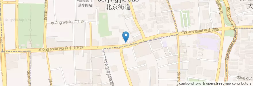 Mapa de ubicacion de 招商银行 en 中国, 広東省, 広州市, 越秀区, 北京街道.