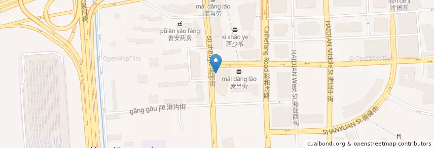 Mapa de ubicacion de 九格麻辣烫 en 中国, 北京市, 河北省, 海淀区.