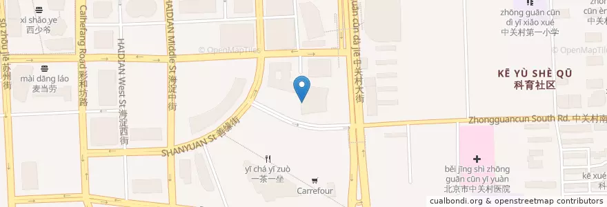 Mapa de ubicacion de 星巴克 en China, Peking, Hebei, 海淀区.