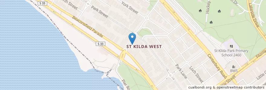 Mapa de ubicacion de Our Lady of Dolours Catholic Church en Australia, Victoria, City Of Port Phillip.