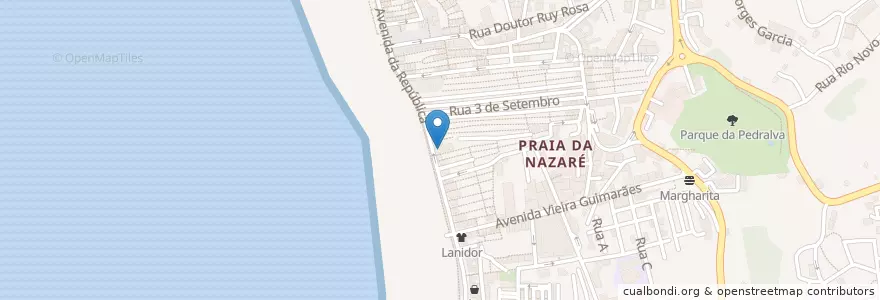 Mapa de ubicacion de Aleluia en Portekiz, Centro, Leiria, Oeste, Nazaré, Nazaré.