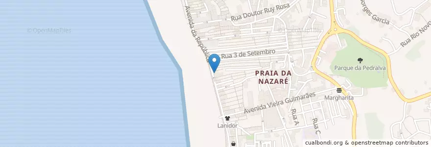 Mapa de ubicacion de Sr. Crepe en ポルトガル, Centro, Leiria, Oeste, Nazaré, Nazaré.