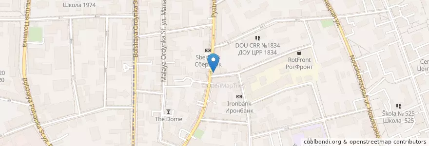 Mapa de ubicacion de Инвестсоцбанк en Rússia, Distrito Federal Central, Москва, Центральный Административный Округ, Район Замоскворечье.
