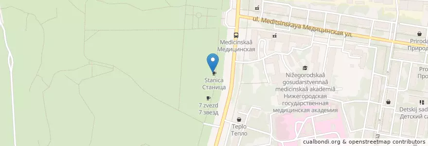 Mapa de ubicacion de Станица en ロシア, 沿ヴォルガ連邦管区, ニジニ・ノヴゴロド州, ニジニ・ノヴゴロド管区.