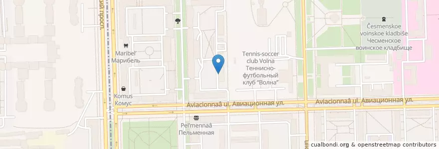 Mapa de ubicacion de ДОСААФ en Russia, Northwestern Federal District, Leningrad Oblast, Saint Petersburg, Московский Район, Округ Звёздное.