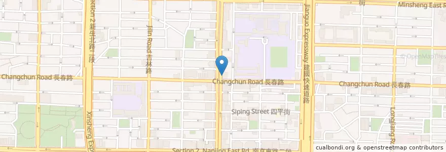 Mapa de ubicacion de 凱基商業銀行 en 타이완, 신베이 시, 타이베이시, 중산 구.