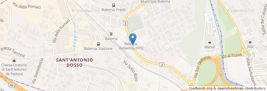 Mapa de ubicacion de Ristorante Vienna en İsviçre, Ticino, Distretto Di Mendrisio, Circolo Di Balerna, Balerna.