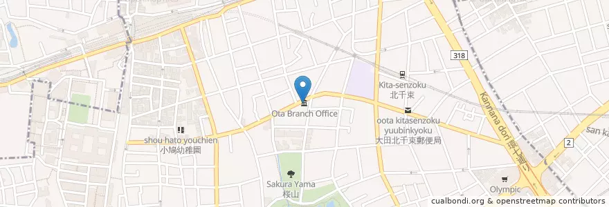 Mapa de ubicacion de Ota Branch Office en Japan, Tokyo, Ota.