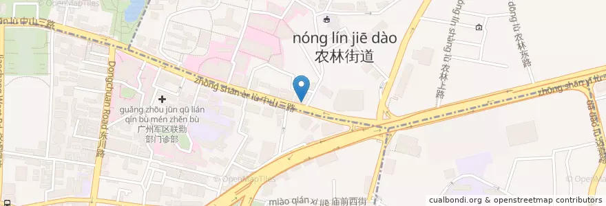 Mapa de ubicacion de 金康药房 en 中国, 広東省, 広州市, 越秀区.