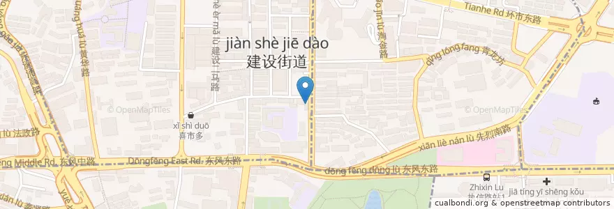 Mapa de ubicacion de Subway en 中国, 广东省, 广州市, 越秀区, 华乐街道.