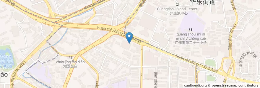 Mapa de ubicacion de Citibank en Китай, Гуандун, Гуанчжоу, 越秀区, 建设街道.