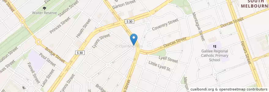 Mapa de ubicacion de Pickles Street/Ingles Street en Avustralya, Victoria, City Of Port Phillip.