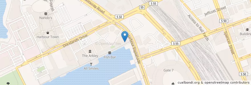 Mapa de ubicacion de New Quay Buffet en Australië, Victoria, City Of Melbourne.