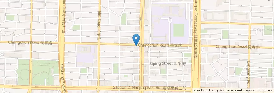 Mapa de ubicacion de 摩斯漢堡 en Тайвань, Новый Тайбэй, Тайбэй, 中山區.