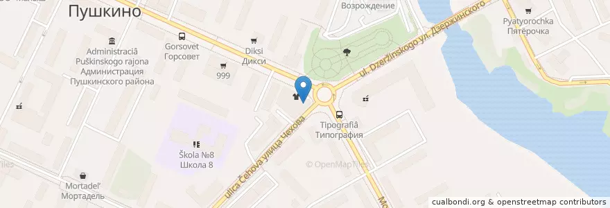 Mapa de ubicacion de Китайский буфет en Rússia, Distrito Federal Central, Oblast De Moscou, Пушкинский Городской Округ.