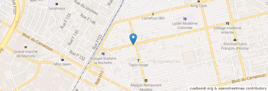 Mapa de ubicacion de Pharmacie du canal en Costa De Marfil, Abiyán, Marcory.