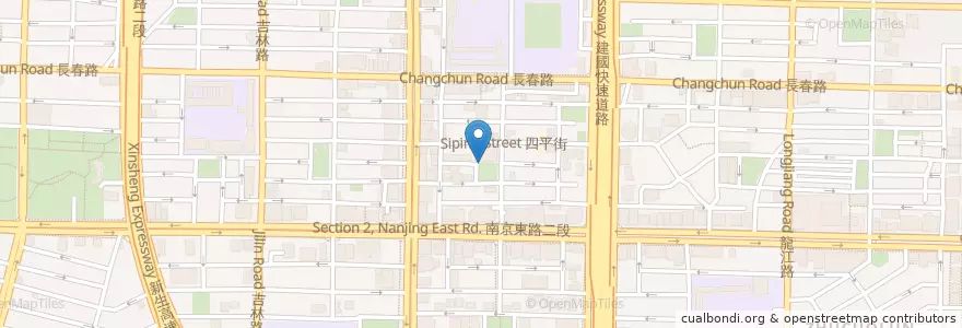 Mapa de ubicacion de 四平公園公廁 en Taiwán, Nuevo Taipéi, Taipéi, 中山區.