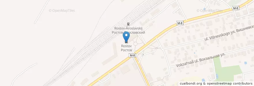 Mapa de ubicacion de Ростов en Russland, Föderationskreis Zentralrussland, Oblast Jaroslawl, Ростовский Район, Городское Поселение Ростов.