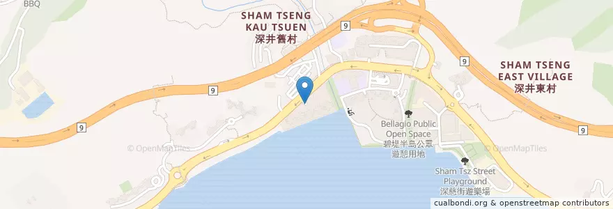 Mapa de ubicacion de 麗都花園停車場 Lido Garden Car Park en 중국, 홍콩, 광둥성, 신제, 荃灣區 Tsuen Wan District.