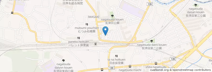 Mapa de ubicacion de 長津田駅北口 en Japón, Prefectura De Kanagawa, Yokohama, 緑区.