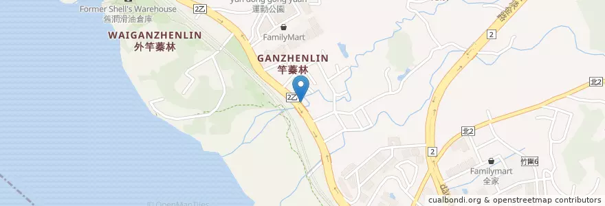 Mapa de ubicacion de 帝王食補薑母鴨 en 台湾, 新北市, 淡水区.