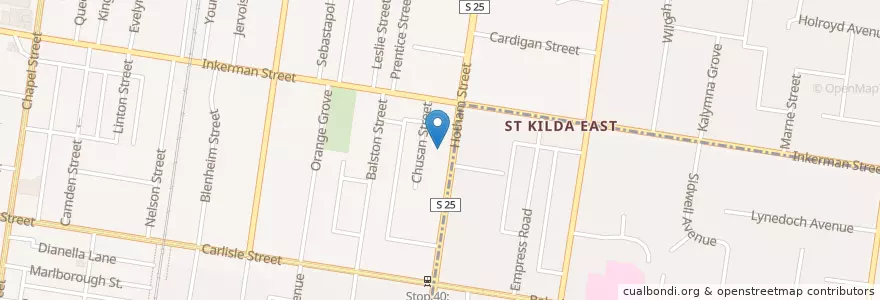 Mapa de ubicacion de Sasson Yehuda Sephardi Synagogue en 澳大利亚, 维多利亚州, City Of Port Phillip.