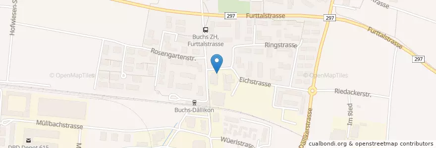 Mapa de ubicacion de SOCAR Buchs ZH en Швейцария, Цюрих, Bezirk Dielsdorf, Buchs (Zh).