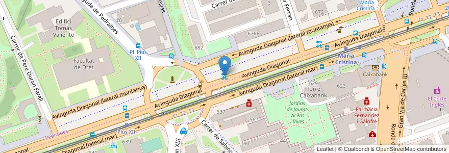 Mapa de ubicacion de 305 - Diagonal 680 en 西班牙, Catalunya, Barcelona, Barcelonès, Barcelona.